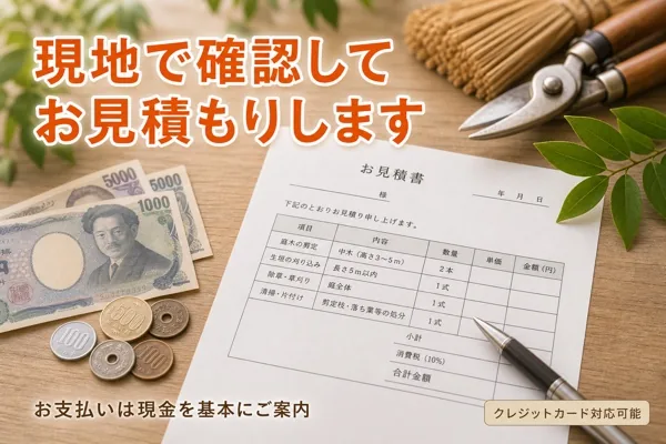 現地で確認してお見積もりします